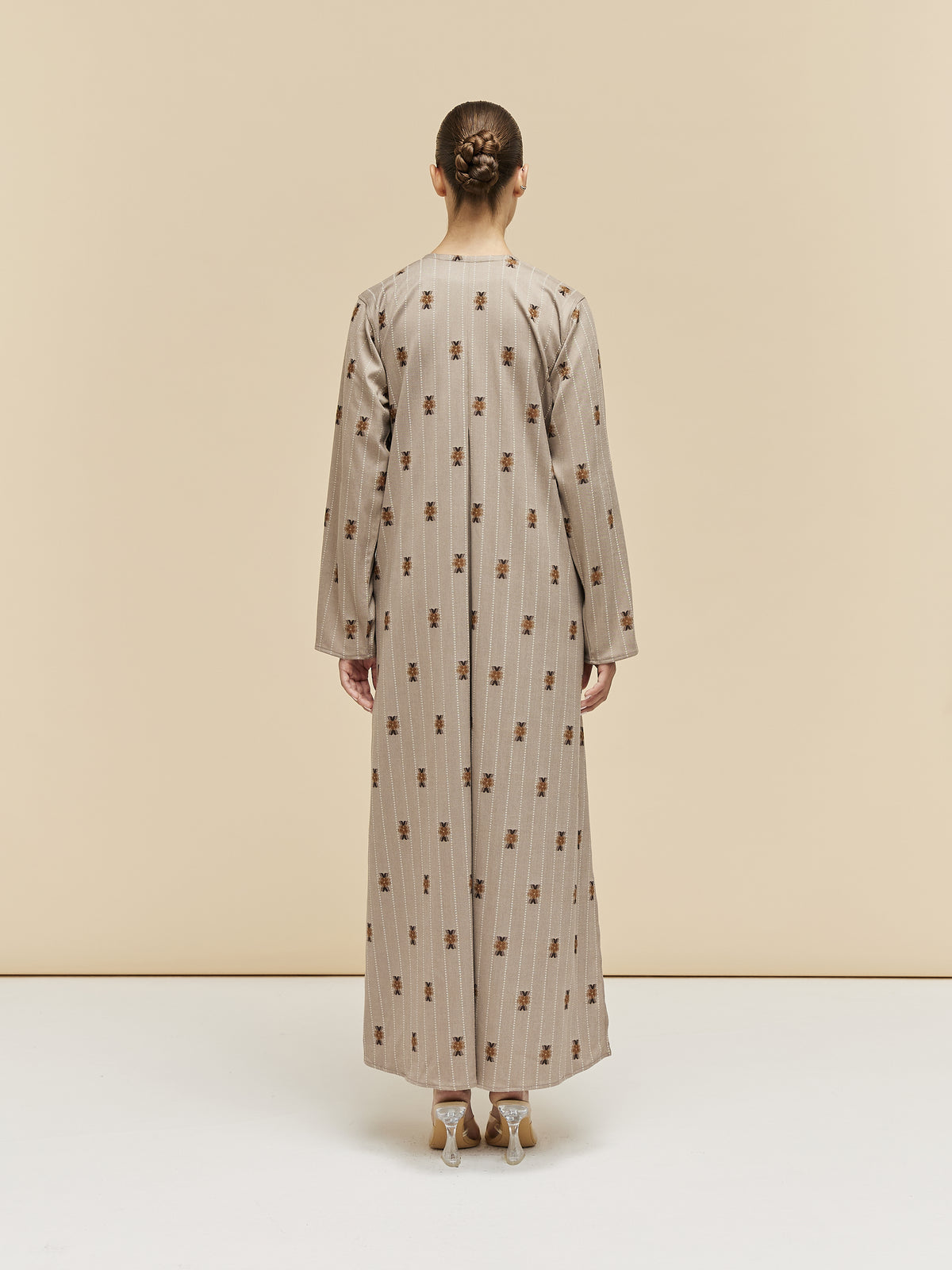 CALISTA - FLORAL STRIPES - BEIGE