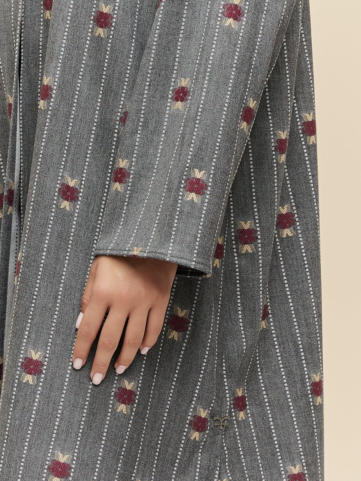 CALISTA - FLORAL STRIPES - GRAY