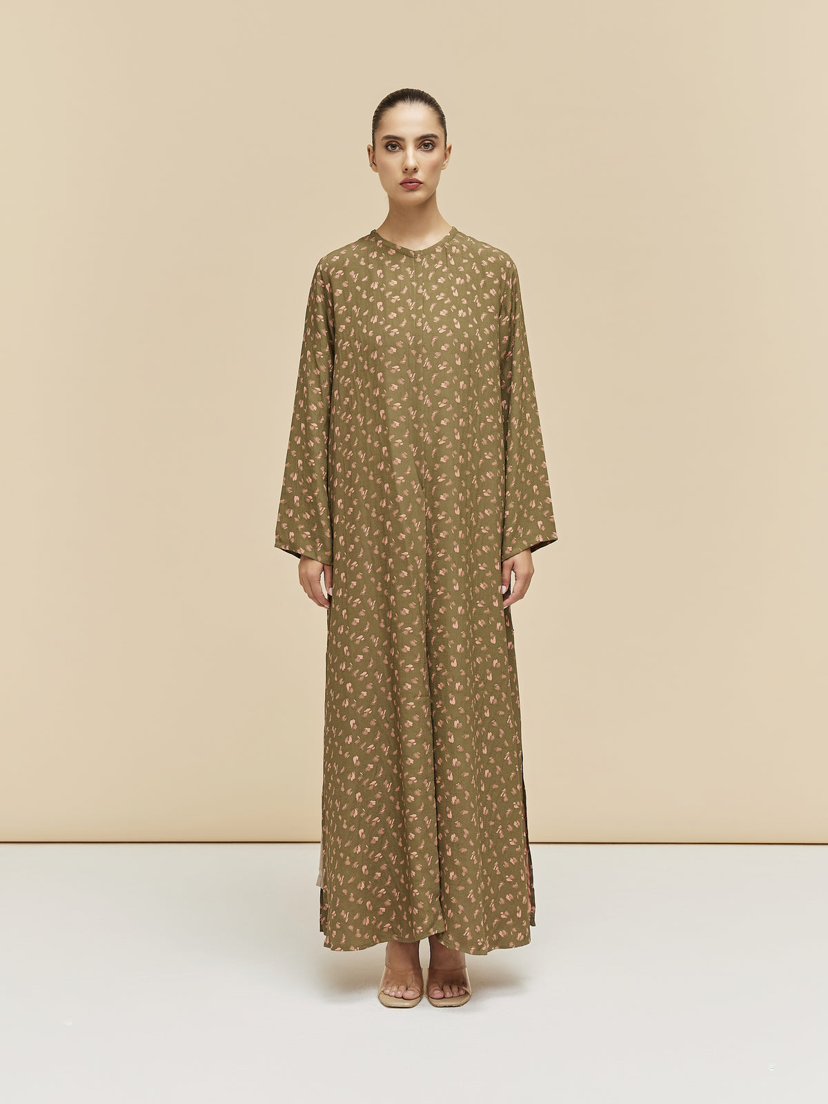 CALISTA - JACQUARD - OLIVE PEACH
