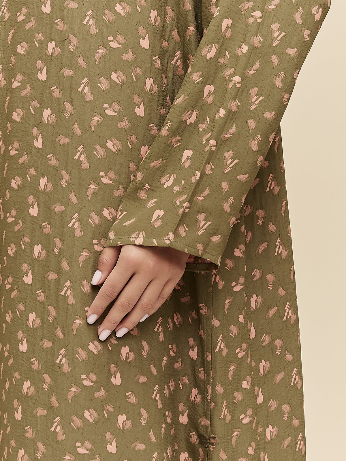 CALISTA - JACQUARD - OLIVE PEACH