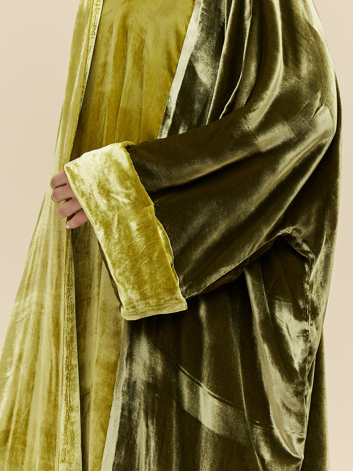CLEO - VELVET - OLIVE GREEN LIME