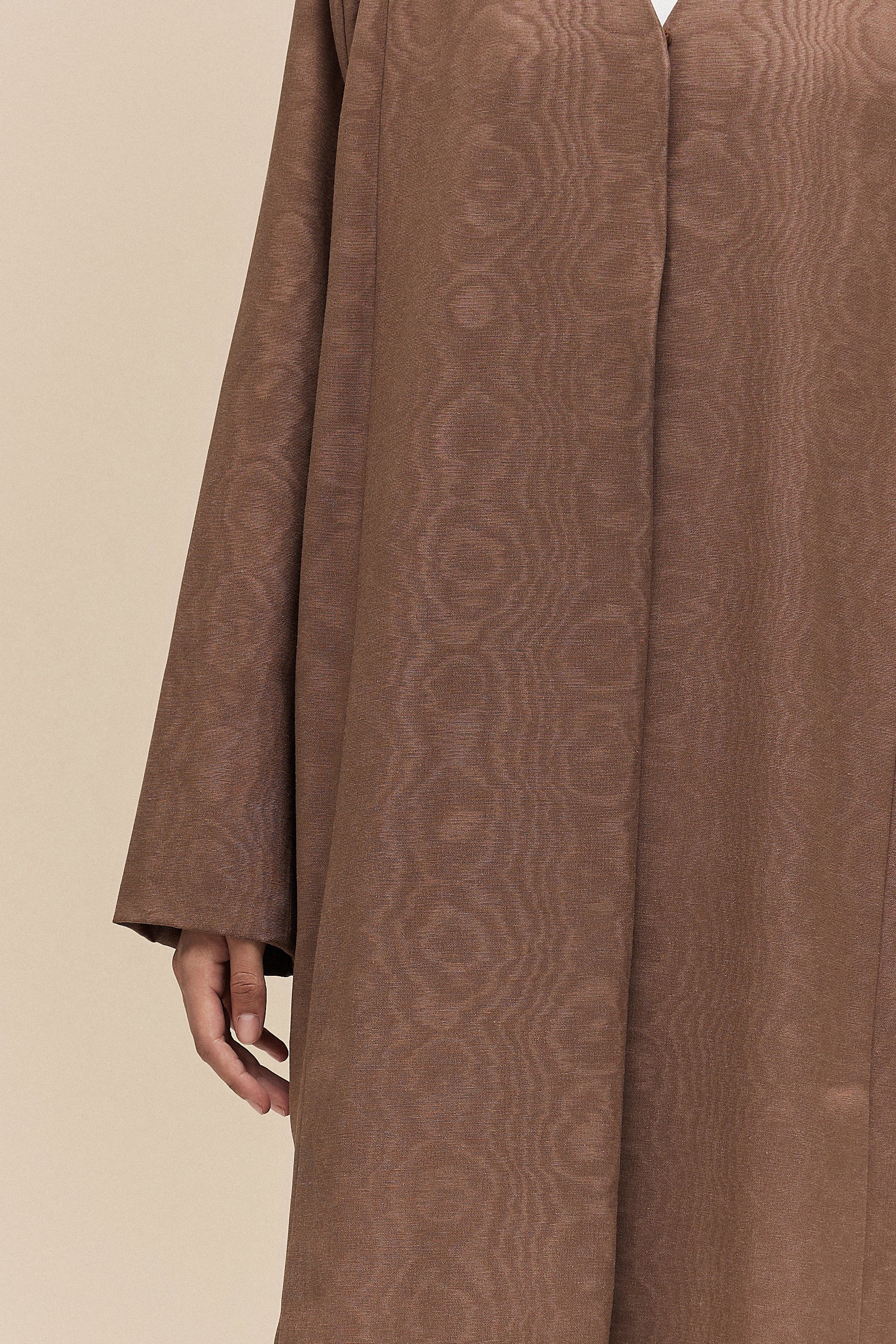 KIARA - TEXTURED COTTON BLEND WOOD BROWN