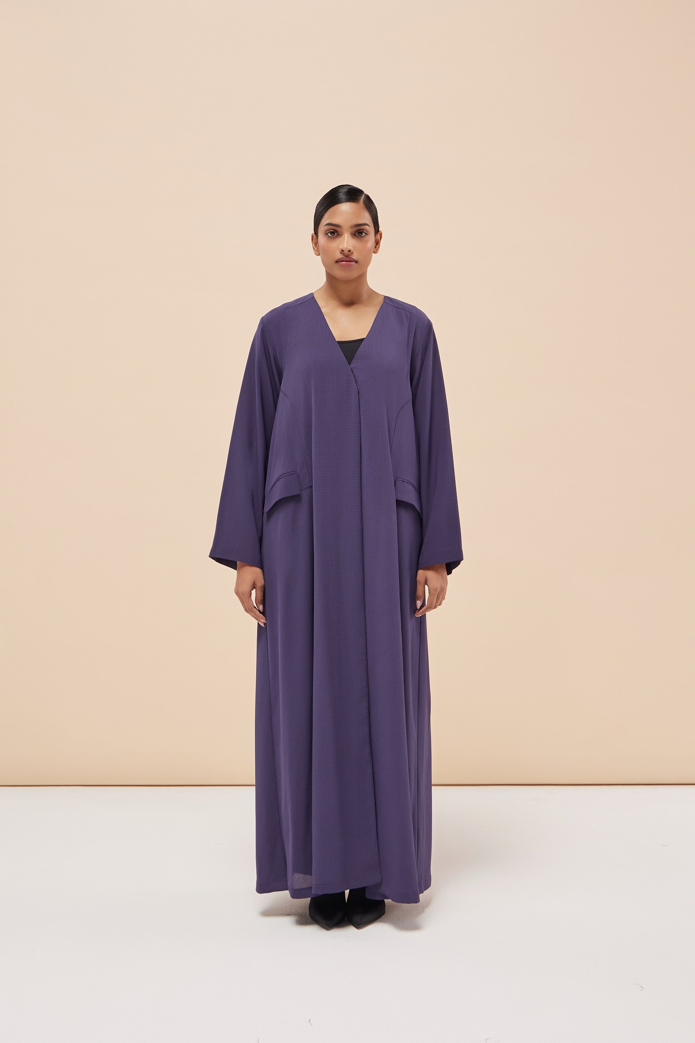 Vivia - Grid Crepe - Violet Blue
