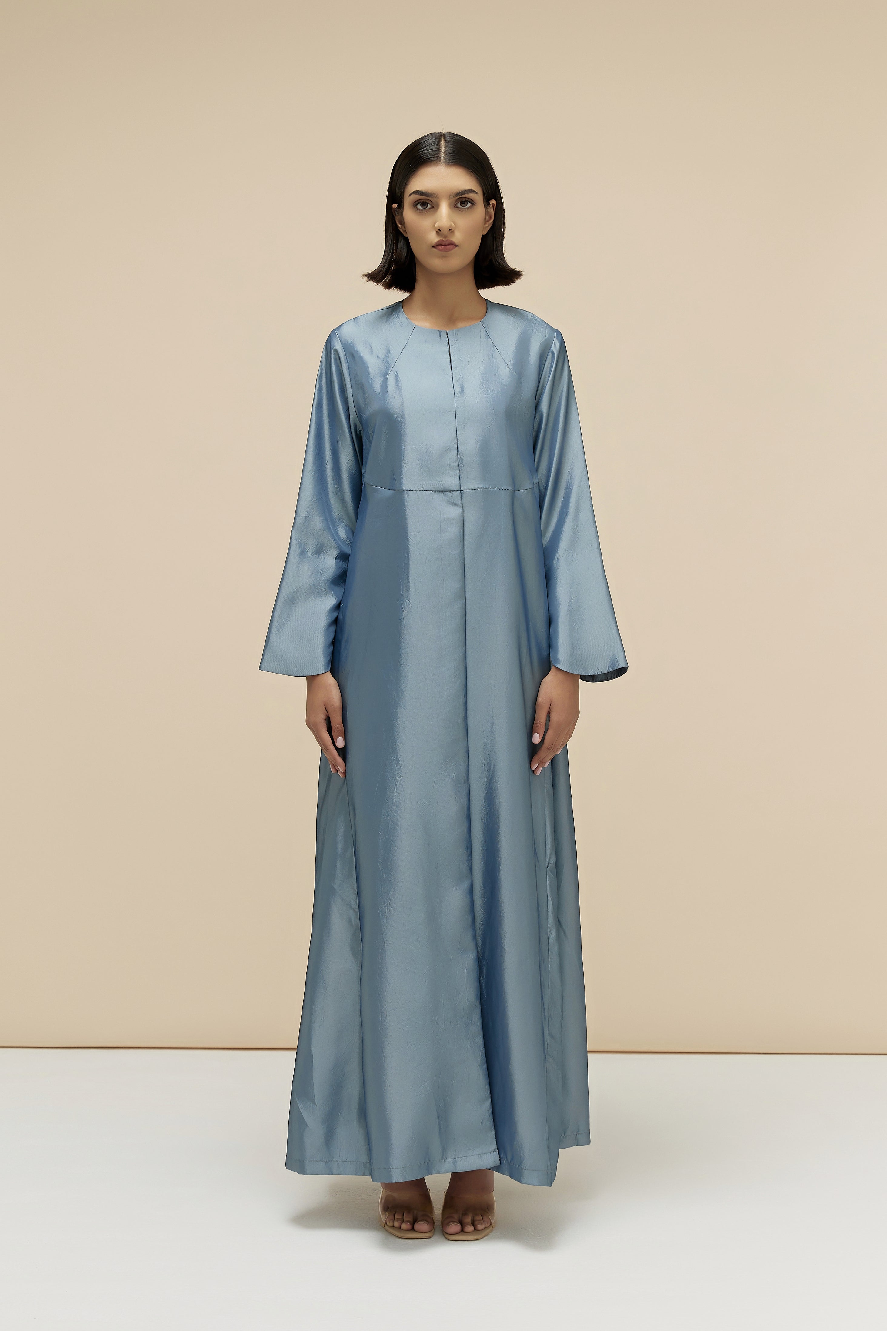 CALLIE - VISCOSE SATIN - SKY BLUE