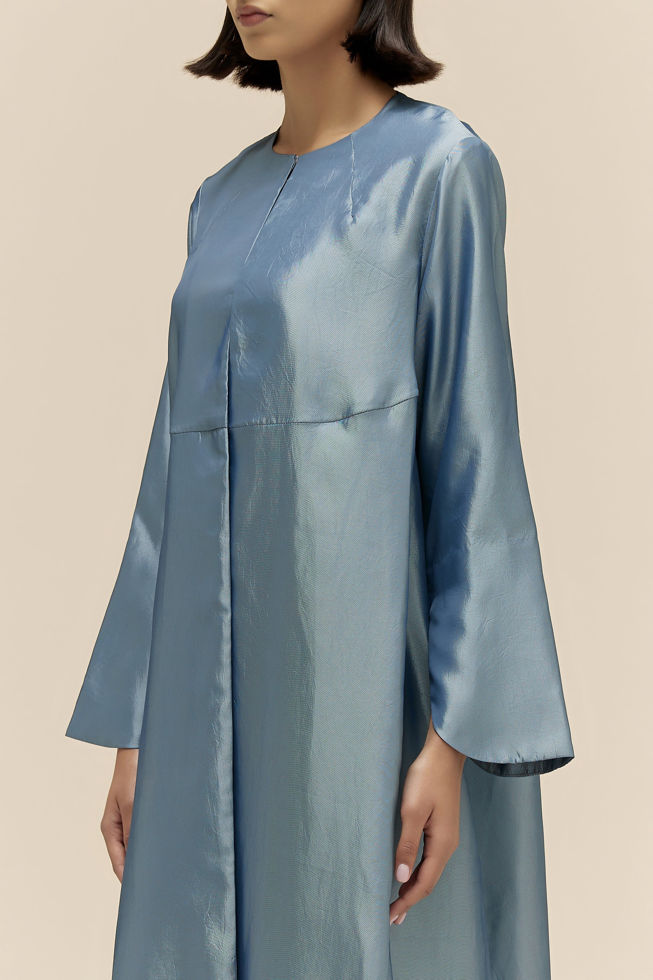 CALLIE - VISCOSE SATIN - SKY BLUE