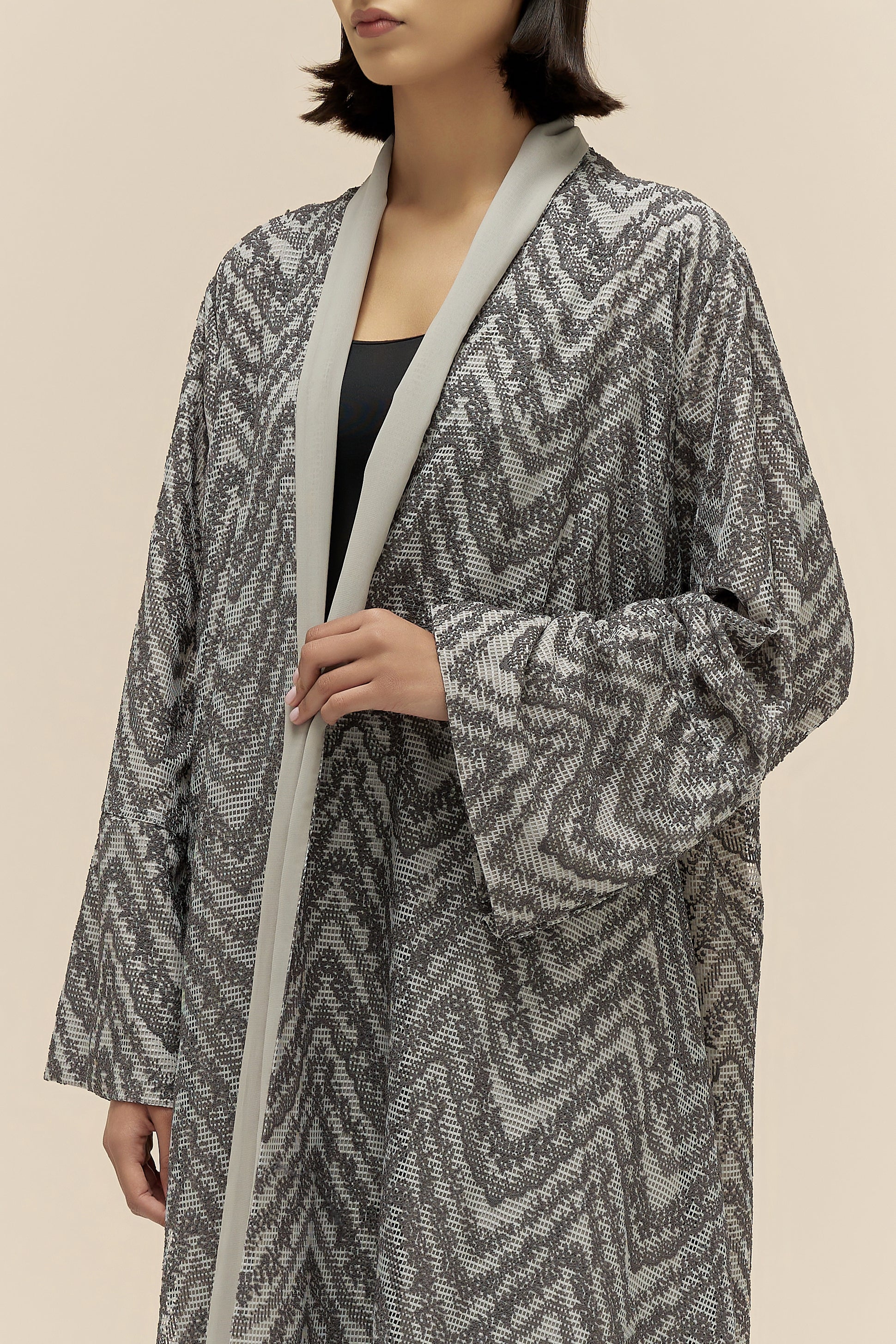 PHOEBE - FLORAL LACE - GRAY