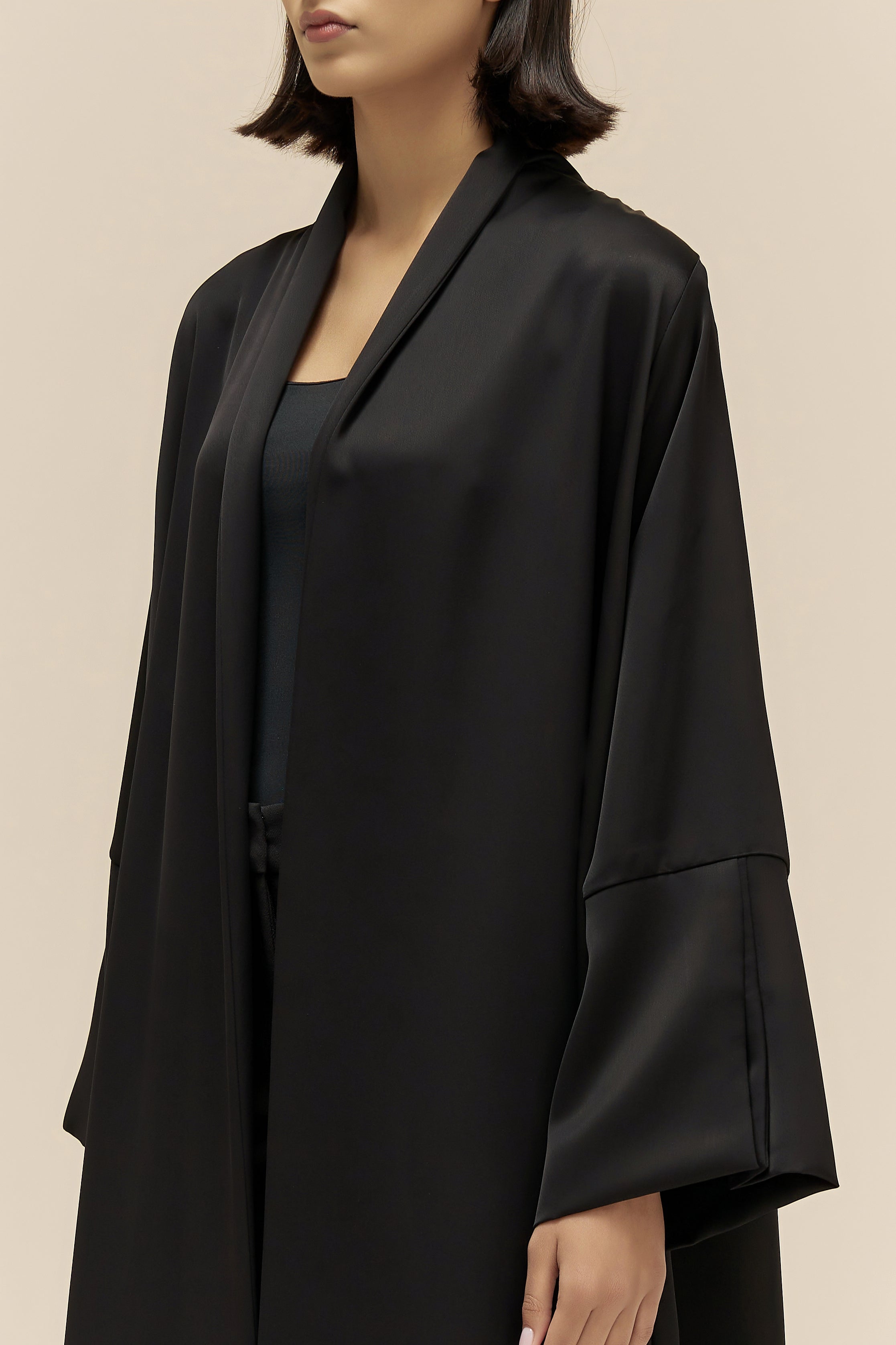 PHOEBE - SATIN - JET BLACK